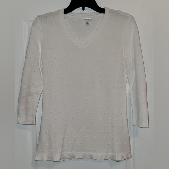 Croft & Barrow small white sweater - Picture 1 of 5